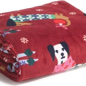 Vera Bradley fleece in holiday hounds. NWT